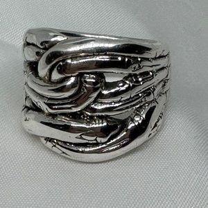🌹Sterling Silver Woven tube Ring
